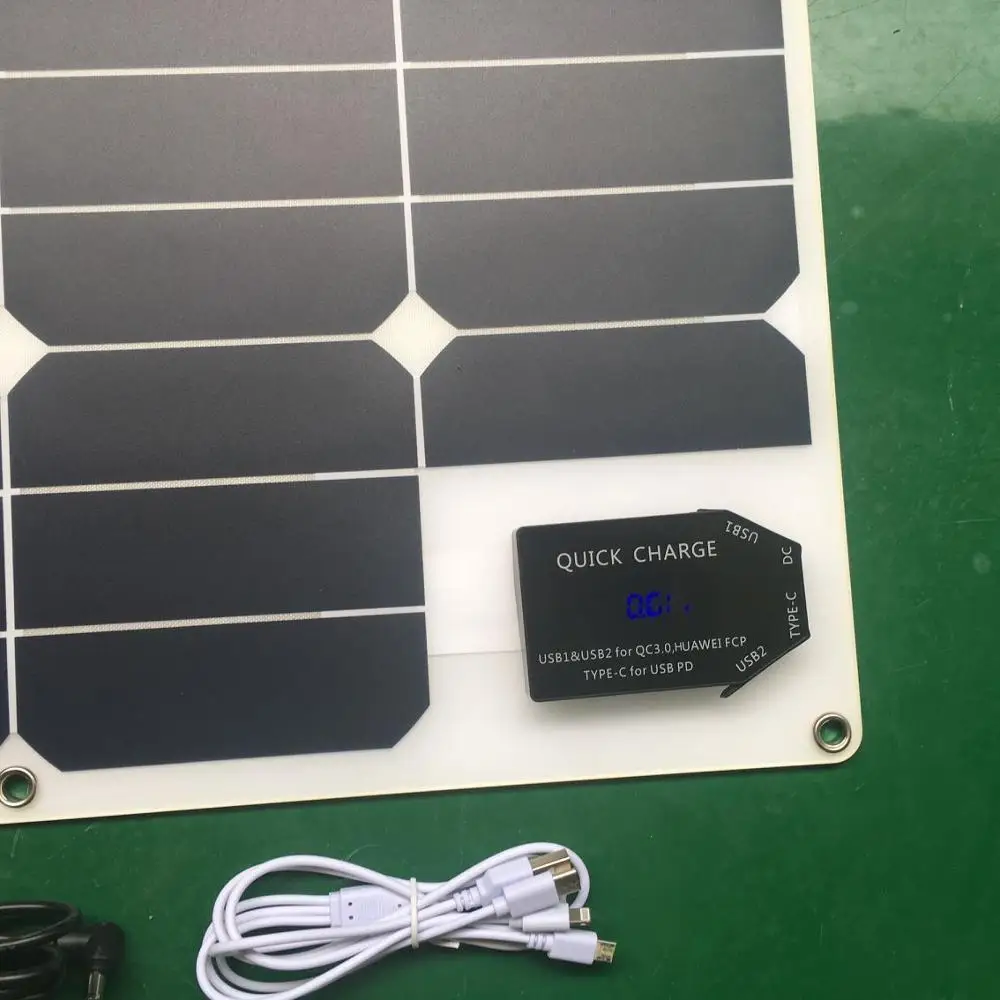 Солнечная панель сверх Быстрая зарядка 50 Вт зарядное устройство с двойным USB 5 V/9V3A