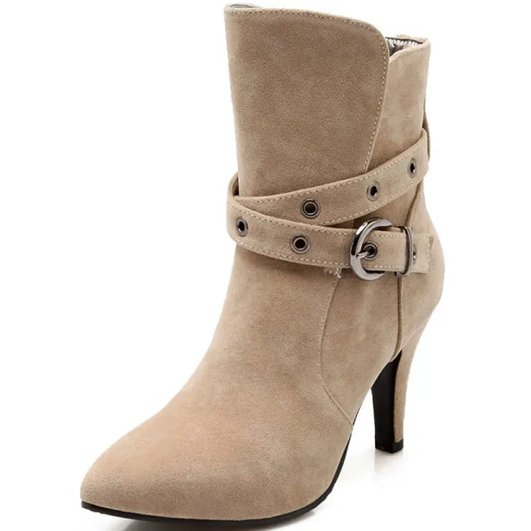 Женские ботинки на высоком каблуке с острым носком|Женские полусапожки| |