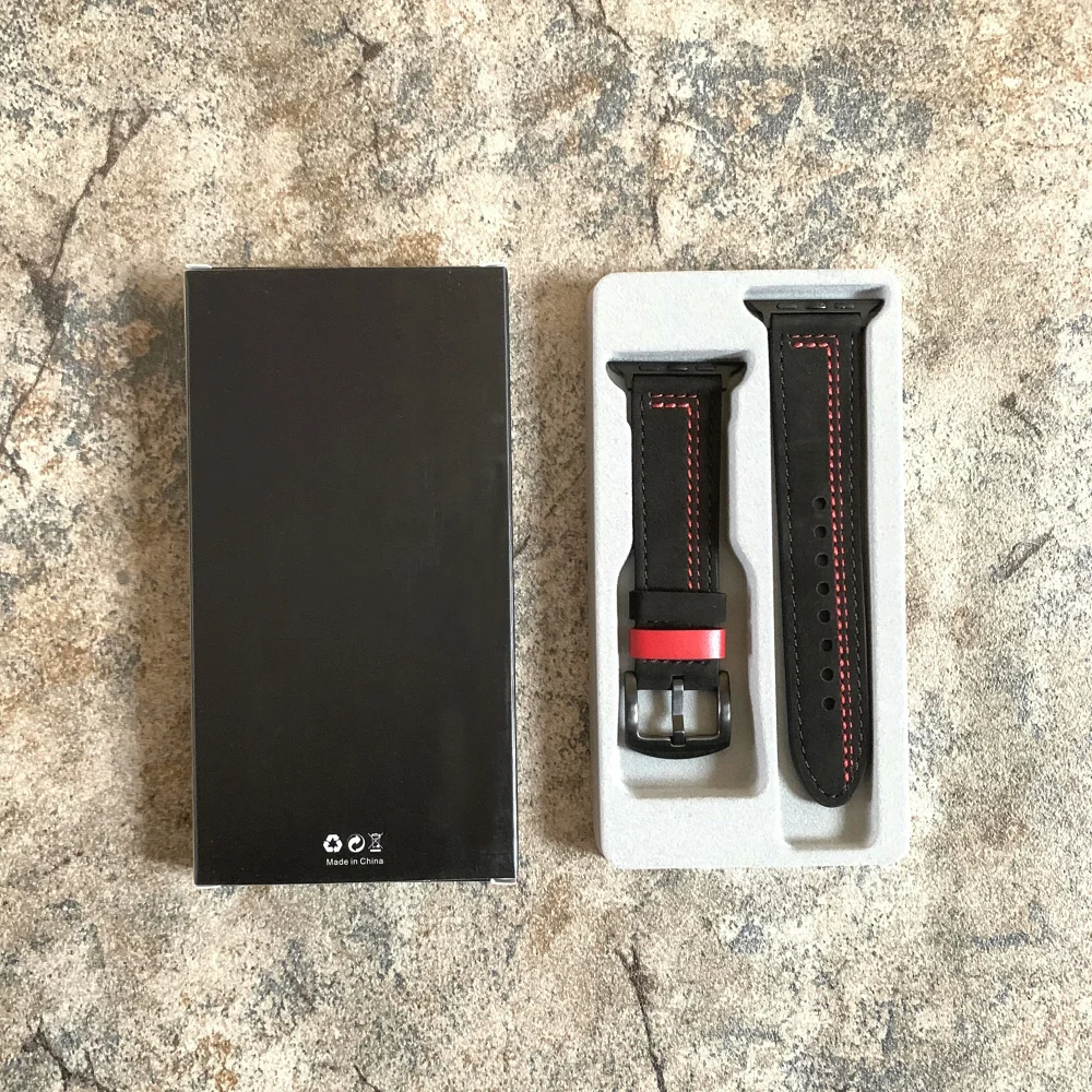 

50Pcs/Lot Simple Watchband Boxes Pack For Watchbands 38mm 40mm 42mm 44mm Leather/Silicone/Nylon Band Paper Package Black Box