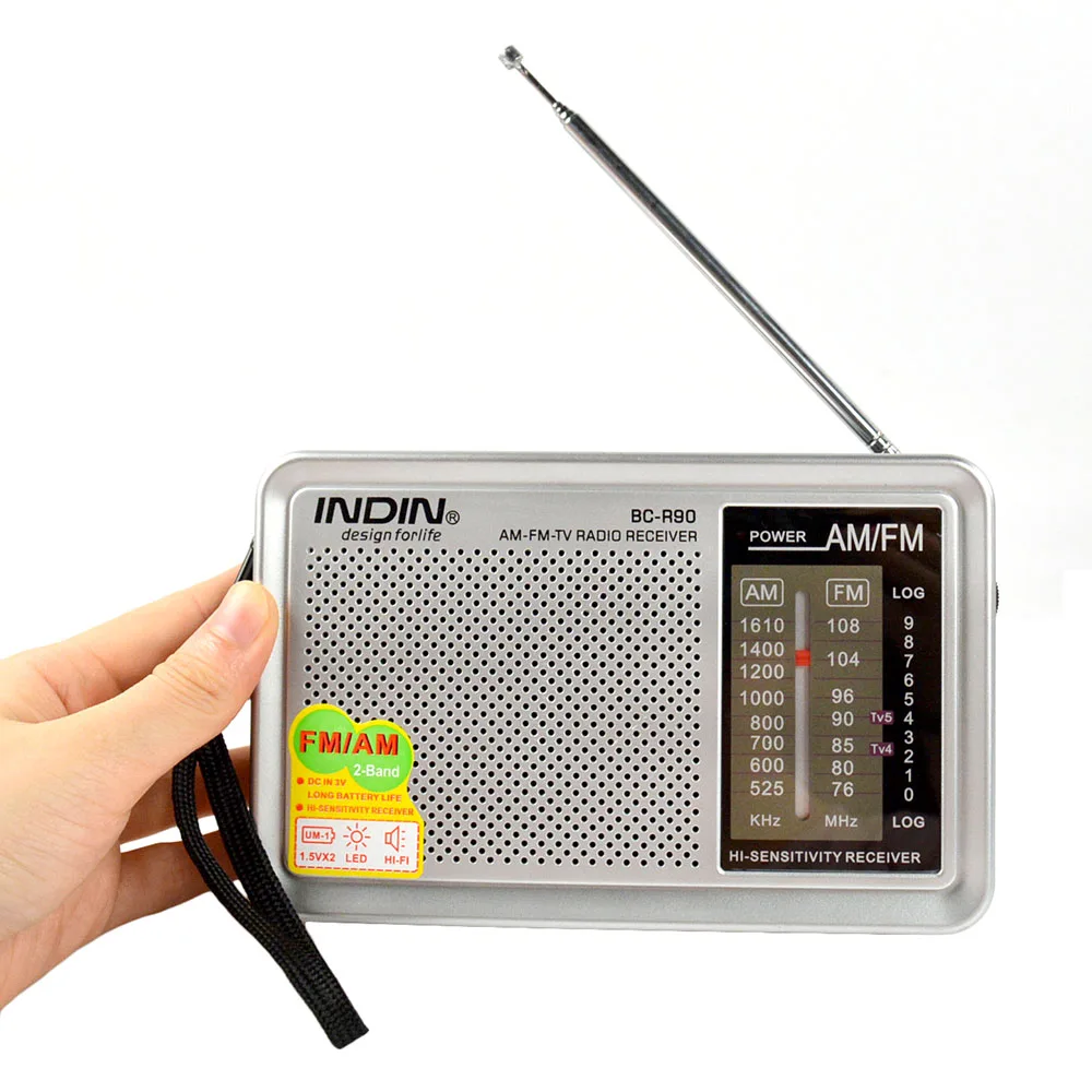 Portable AM FM Radio Retro Vintage Built In Speaker Pocket Multi-purpose World Receiver R90 For Elderly High Quality Radyo New |