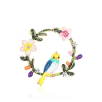 fashion anime pin for women accessories birds flower brooches and pins party favors gift
