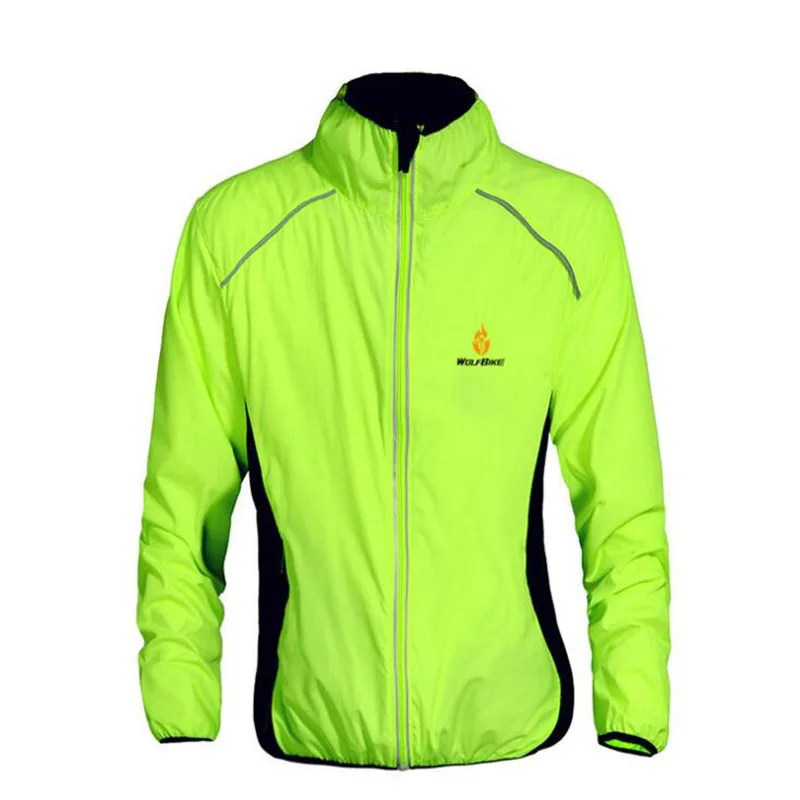 Мужская Светоотражающая Водонепроницаемая ветровка с длинным рукавом легкая