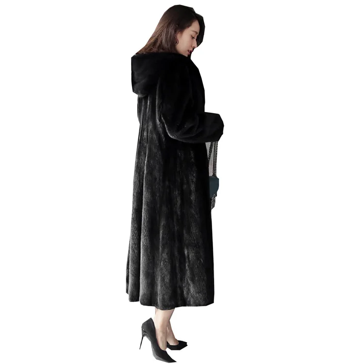 Mink Coats Women Natural Fur Coats Real Mink Fur Coat Female Genuine Fur Jackets Long Ladies Winter Clothes Oversize 7XL 6XL 5XL