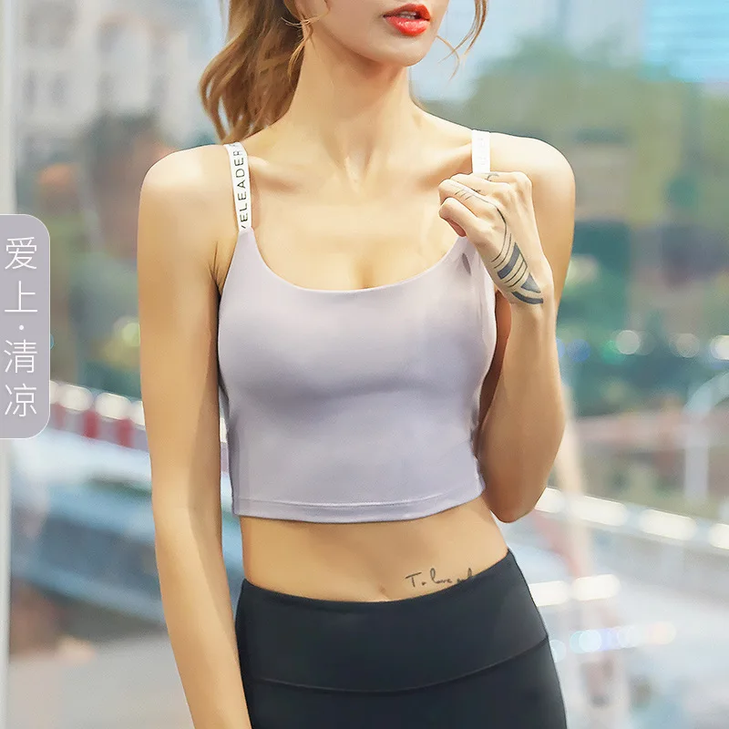 

Тонкий плечевой ремень Bralette спортивный Спортивный бюстгальтер для девочек переходного возраста от Для женщин противоударный укороченный ...