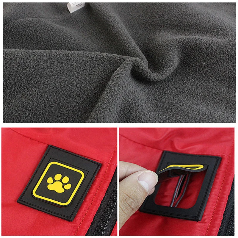 Куртка для домашних собак Комбинезоны больших Светоотражающие Теплые Зимние