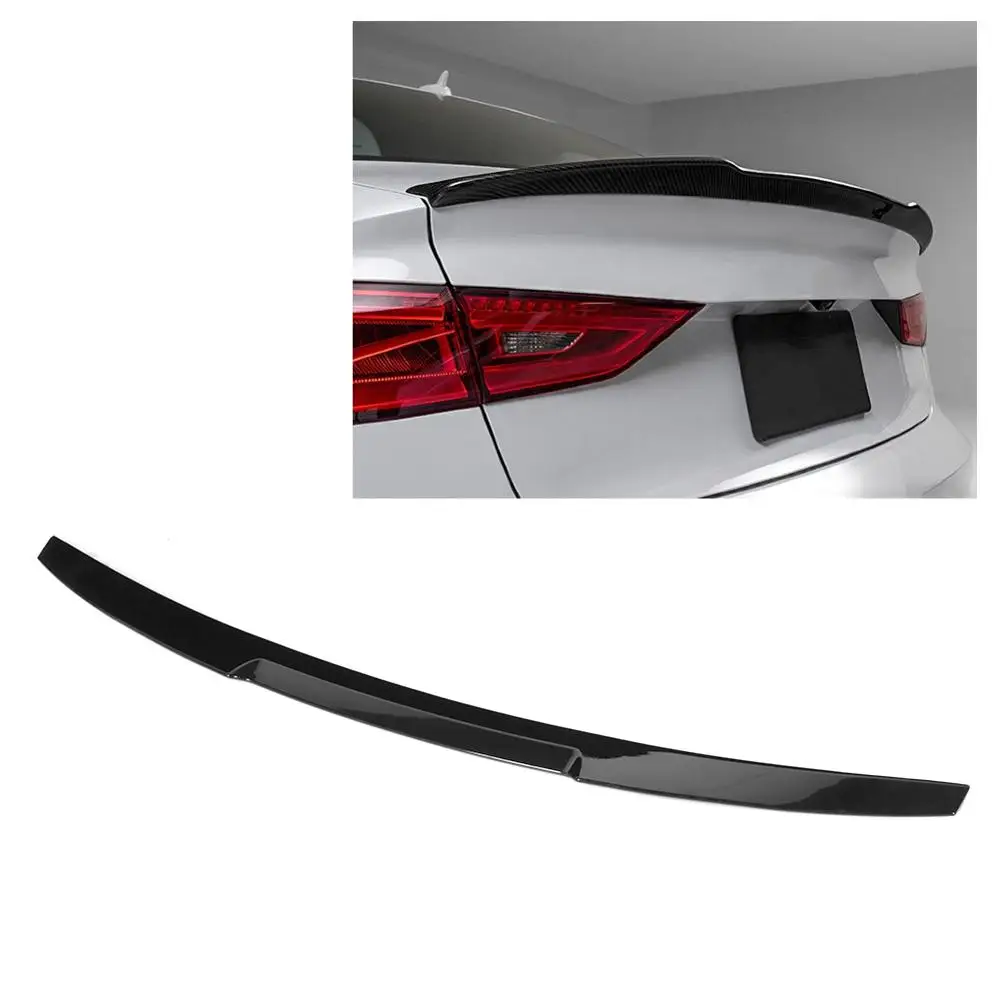 

Car Rear Spoiler Wing High Kick Truck Lip Glossy Black for V Type Fit for Audi A3 S3 8V Sedan 2014-2020