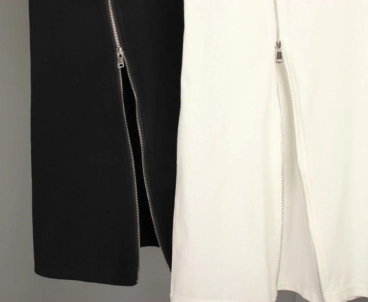 Корейские футболки Kpop с длинным рукавом и круглым вырезом на молнии спереди