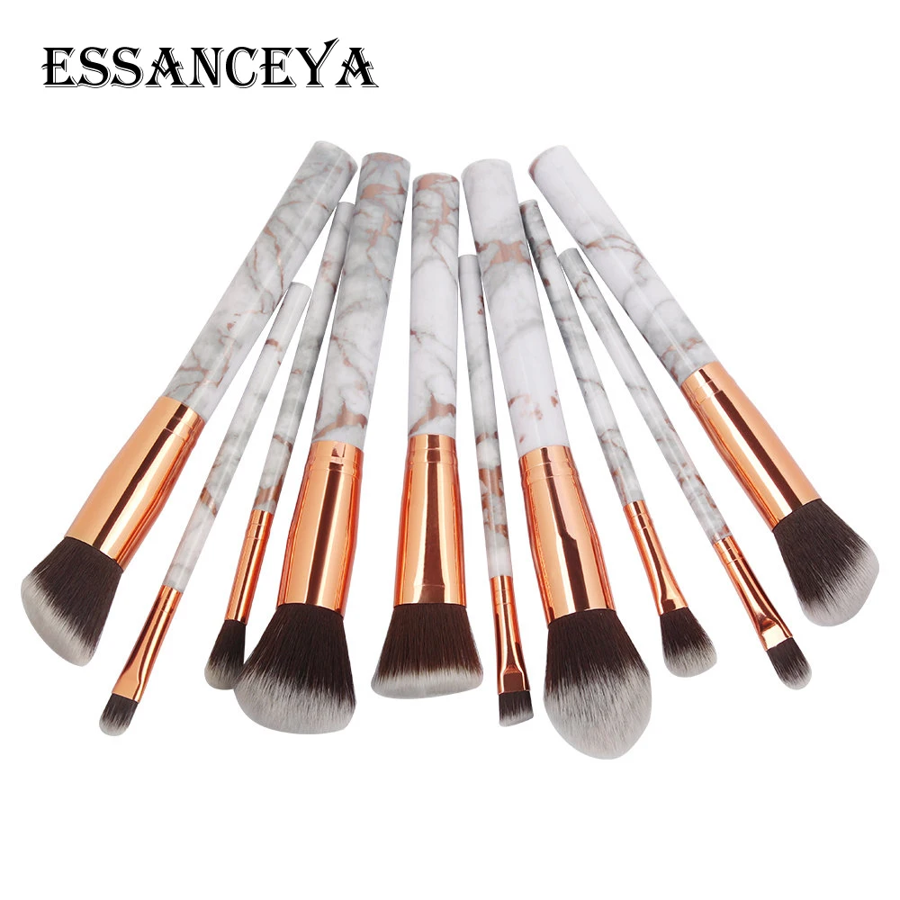 ESSANCEYA 7/10/20 шт. Мрамор шаблон кисти для макияжа для косметики пудра основа, тени для век, набор кисточек для макияжа Красота инструменты Наборы