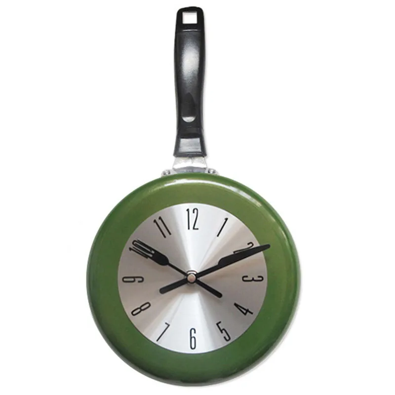 Small 8 Inch shi le Pot Clock Metal Flat-bottom Creative Fashion Wall Quartz | Дом и сад