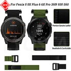Ремешок нейлоновый для наручных часов Garmin Fenix 5X 5 Plus 6 6X Pro 3HR 935 S60 MK2 D2 Enduro