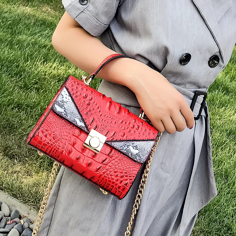 Сумка через плечо для женщин аллигатора кожаная сумка Bolsa Feminina Sac основной Femme