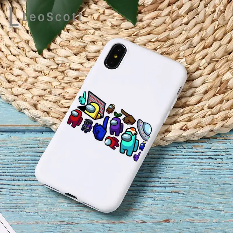 

Among Us Hot game Phone Case Candy Color for iPhone 11 12 mini pro XS MAX 8 7 6 6S Plus X 5S SE 2020 XR