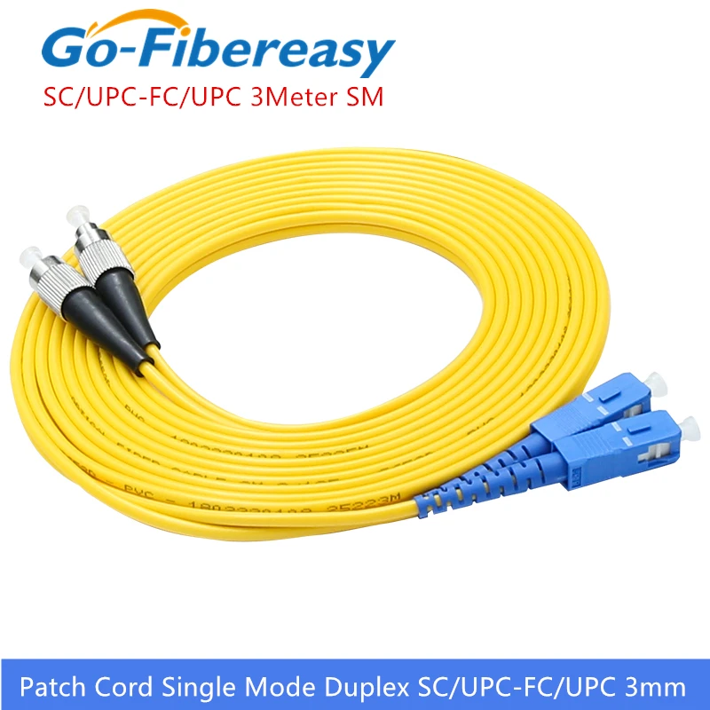 SC FC оптоволоконный соединительный кабель одномодовый дуплексный 3 мм метра SC/UPC