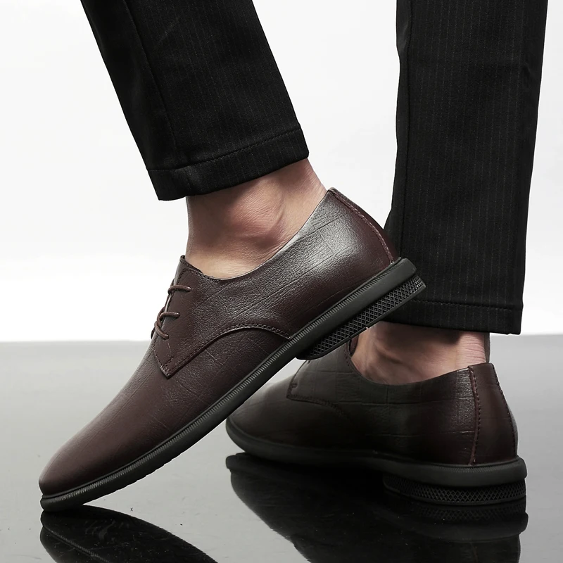 

Men Casual Sport Shoes Black Casual Shoes Genuine Leather Men Man Spring For Men's Leisure Zapatillas Informales Hombre Wear