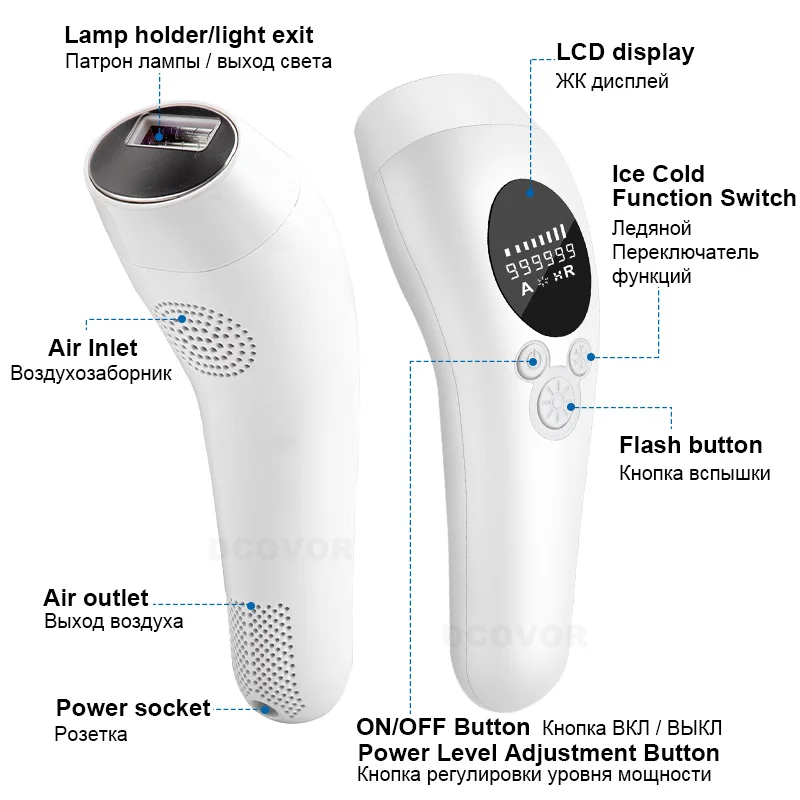 

2021 New 999999 Flashes IPL Epilator Painless Ice Cooling Photoepilator Hair Removal depiladora 48W Bikini Laser Epilator