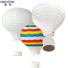 Lanterne en papier pour ballons à Air chaud, 5 pièces, grande boule suspendue arc-en-ciel, blanche, lanterne à souhait chinoise, décoration de fête d'anniversaire, de mariage