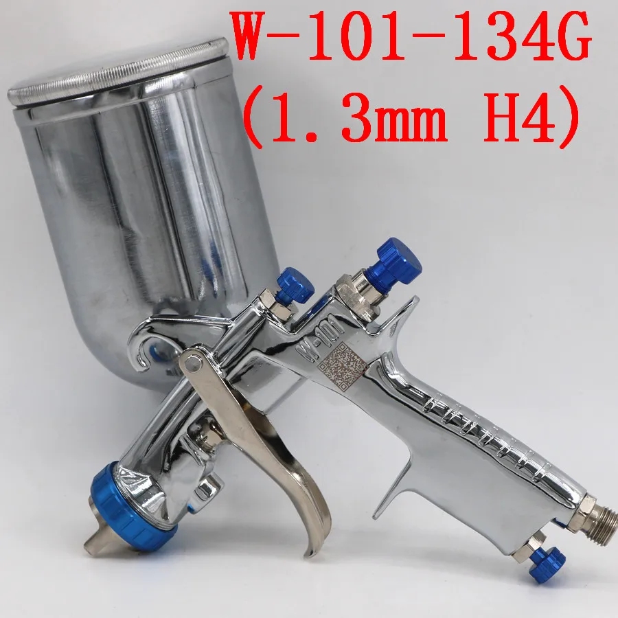 134G(1..3mm H4) Часовой механизм: японский W101 134G пистолет-распылитель W-101 HVLP ручная мельница для Краски пистолет-распылитель 0,8/1,0/1,3/1,5/1,8 мм пластиковый бак 400 мл - Цвет: 134G(1..3mm H4)