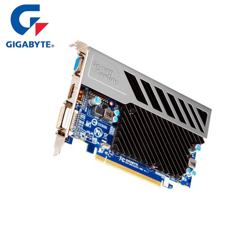 Видеокарта GIGABYTE GPU HD5450 ATI Radeon AMD 512MB 64Bit DDR3 игровая Графическая карта VGA/DVI PCIE 2 1