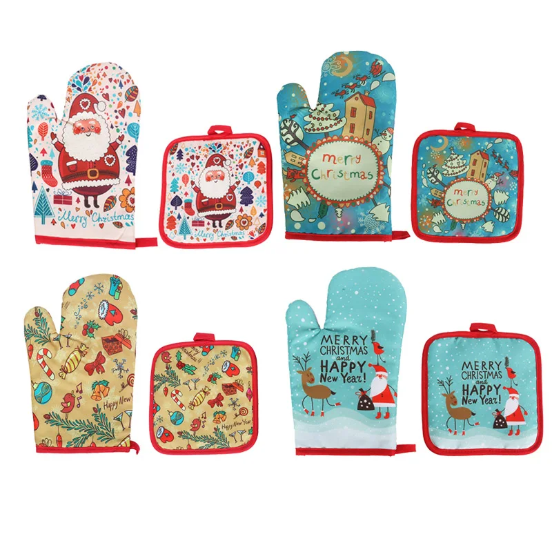 Рождественские перчатки для микроволновой печи 2020 рождественские украшения с