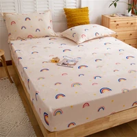 3pcs bedding sheets 1pc fitted sheet 2pcs pillowcases winter warm mattress cover four corners elastic band velvet home textile
