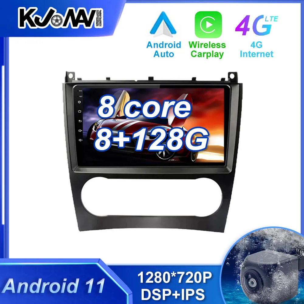 

Автомобильный радиоприемник на Android 11, автомобильный gps-навигатор для Mercedes Benz C-klассе C klассе W203 W209 C180 C200 CL203 C209 A209 2004 - 2011