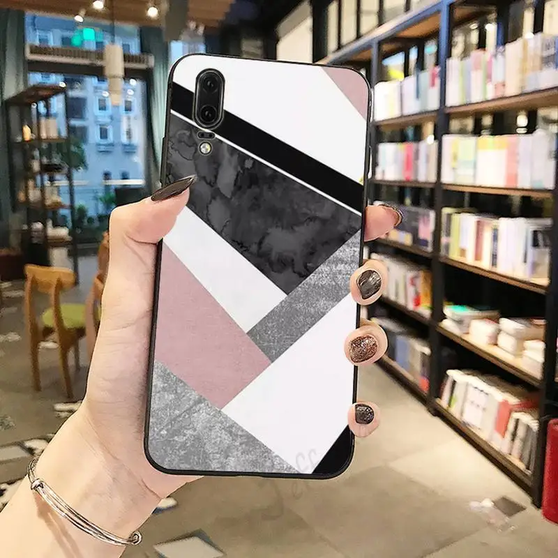 

Marble geometry pattern Phone Case For Huawei honor Mate P 10 20 30 40 Pro 10i 9 10 20 8 x Lite