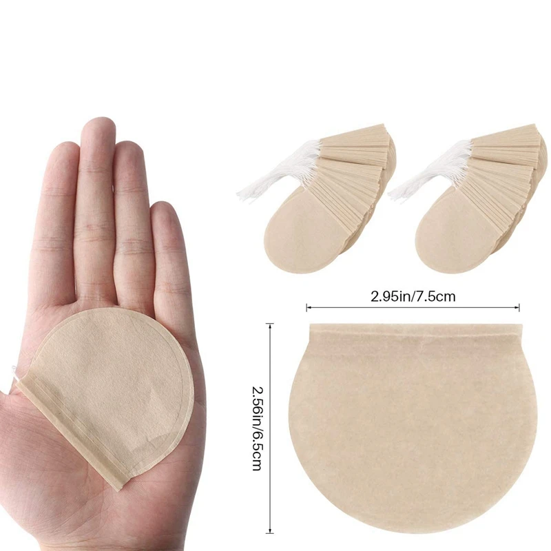 

300Pcs Disposable Empty Tea Bags Tea Infuser Drawstring Teabags Safe Natural Material Tea Bags for Loose Leaf Herbs