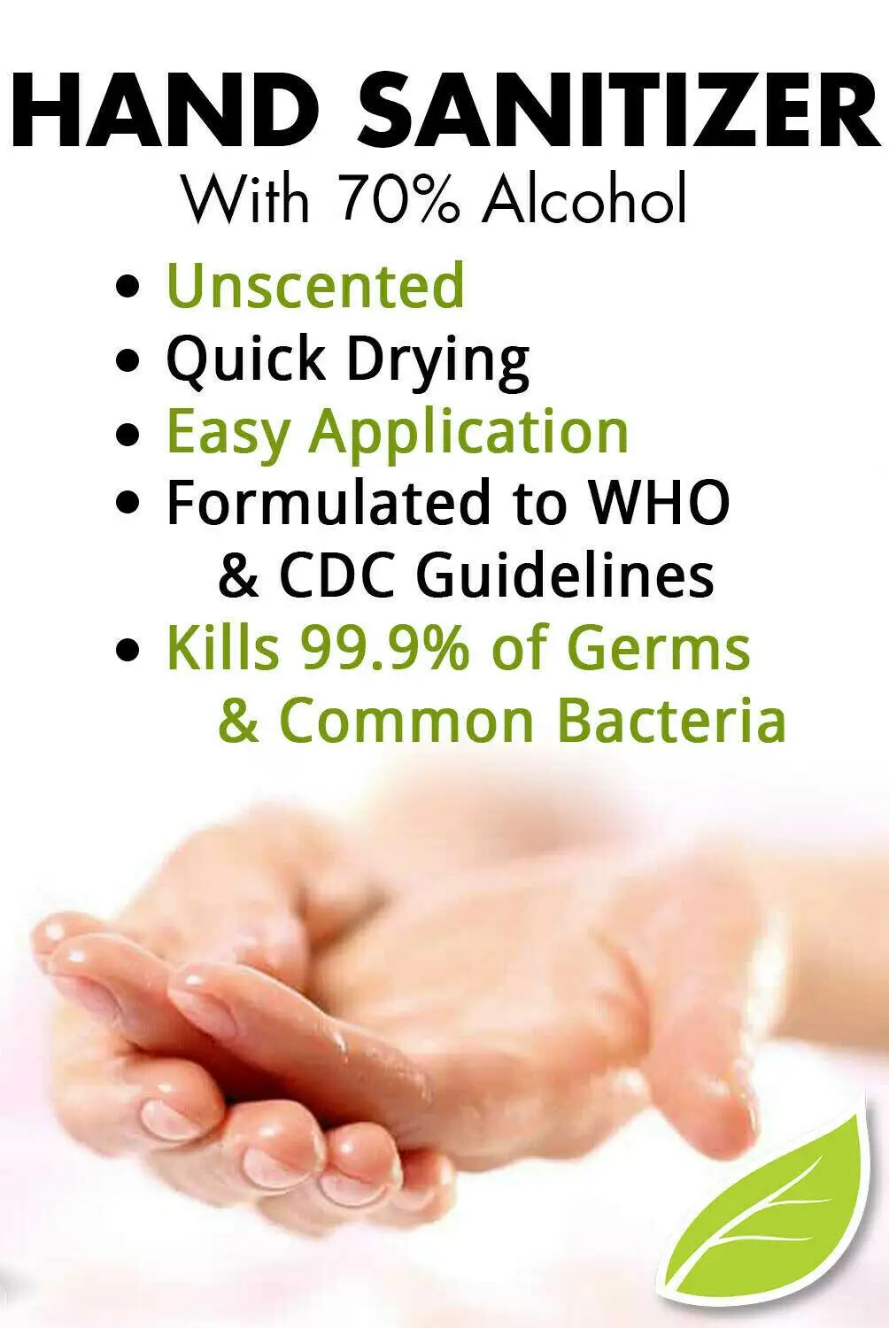 

Hand Sanitizer Gel | 70% Alcohol with Aloe Vera | 2oz