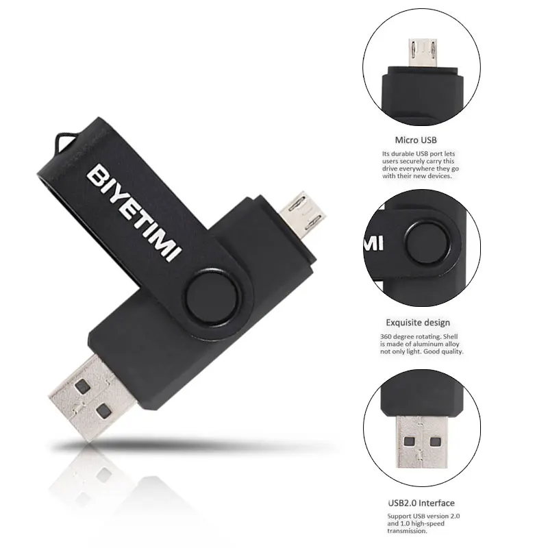 USB флеш накопитель Biyetimi 64 ГБ 32 16 8 Smartphonecle usb 2 0 128 Type c устройства хранения|metal pen drive|pen