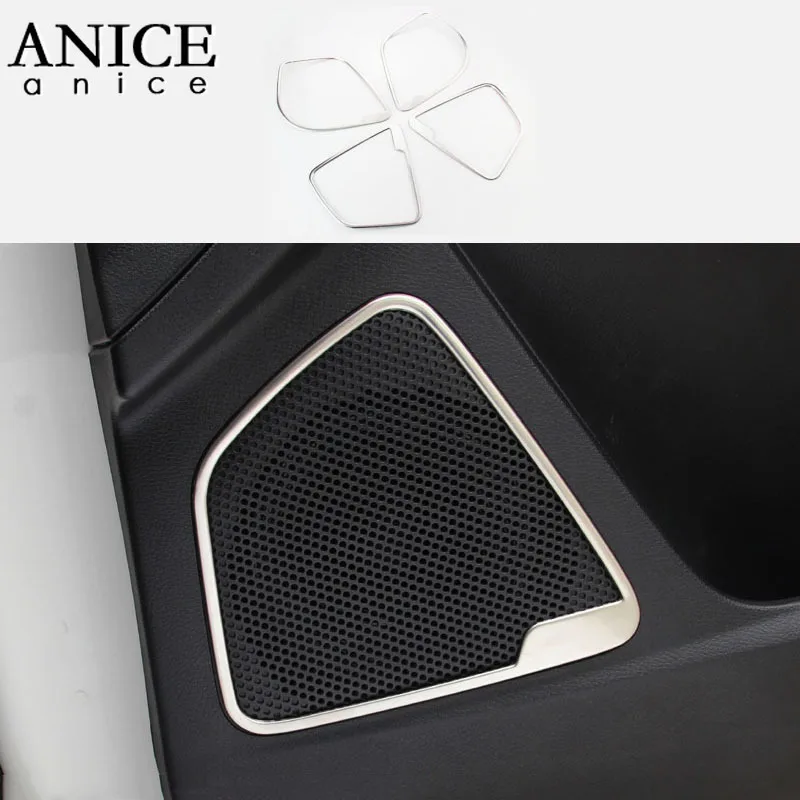 4 шт. дверная колонка из нержавеющей стали аудио кольцо накладка подходит для Ford