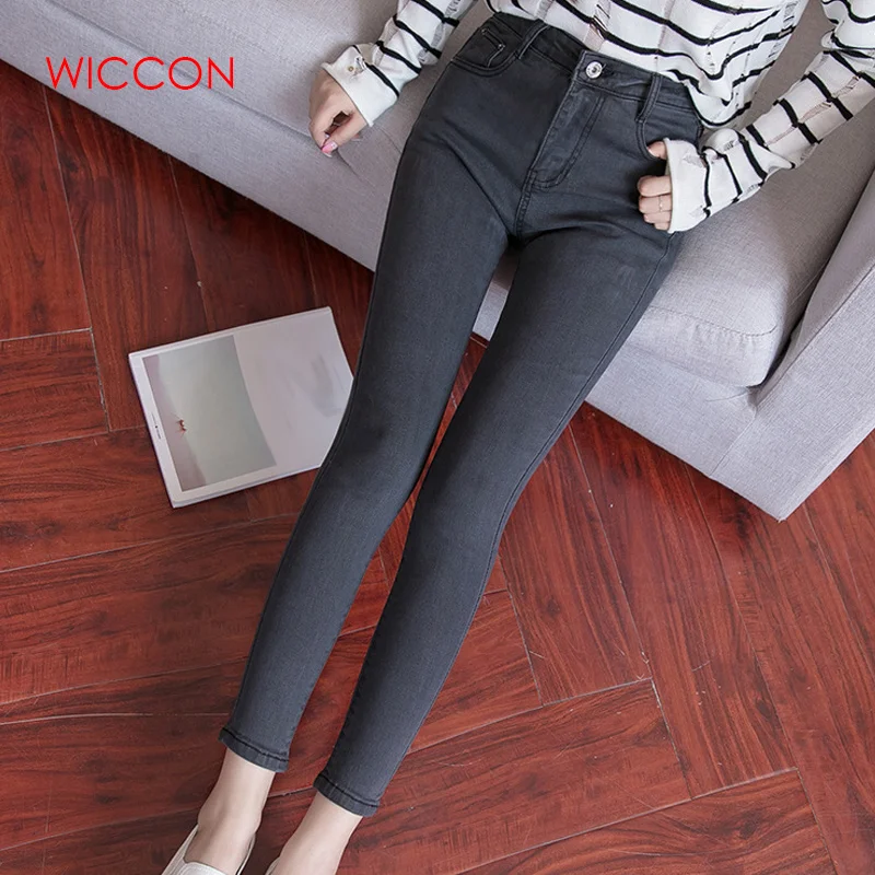 2020 джинсы-карандаш с высокой талией обтягивающие джинсы Стрейчевые Женские