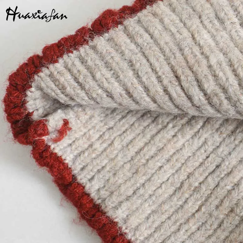

Huaxiafan Casual Knitted Cardigans Women Autumn Ruffles Sweaters Elegant Ladies Girls Outerwear Female 2020 Winter New Fashion