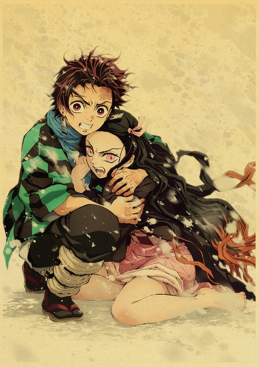 E169 Винтажные постеры демон убийца Kimetsu no Yaiba аниме плакат настенный Арт Ретро плакат живопись украшение для гостиной домашний декор - Цвет: E169