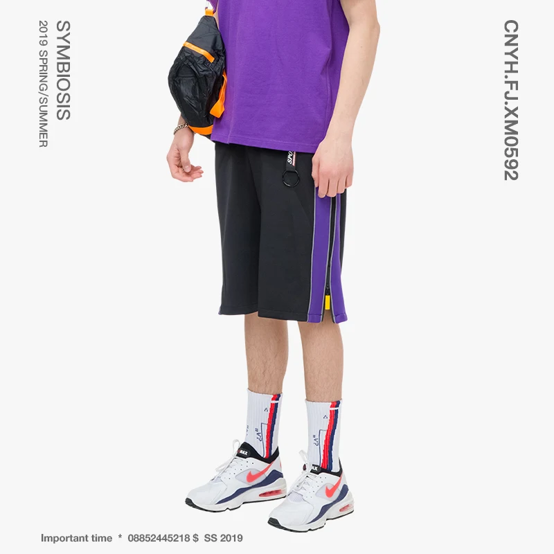 2019 новые летние повседневные шорты Для мужчин черный улице прохладно Пять штанов