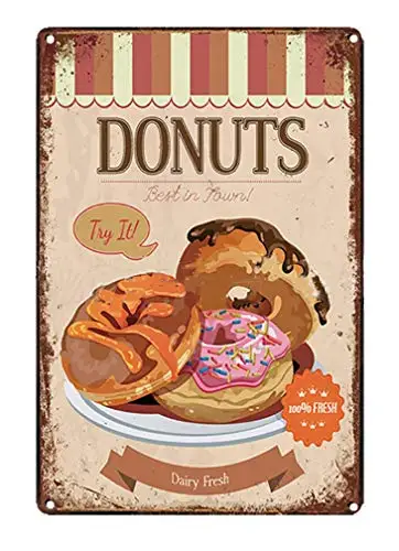 Винтажный метельный знак-магазин фаст-фуда Ретро жестяной декоративный знак