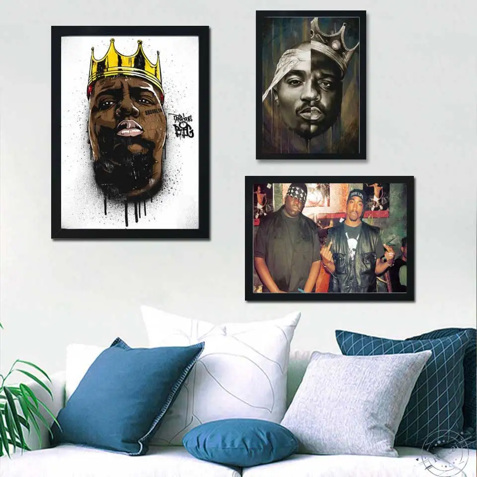 Брезентовая живопись известная B.I.G. Плакат Biggie Тупак Шакур 2pac плакат и принты