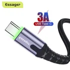Кабель зарядный Essager USB Type-C со светодиодной подсветкой, 3 м