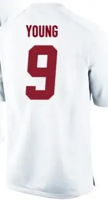 

Американская майка с вышивкой на заказ, белая Молодежная футбольная майка Алабама