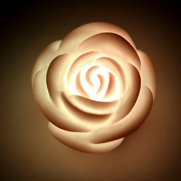 2 шт./лот Романтический меняющийся светодиодный плавающая Роза цветок свеча