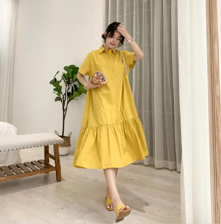 2019 Новое поступление летнее платье для беременных Женская свободная версия