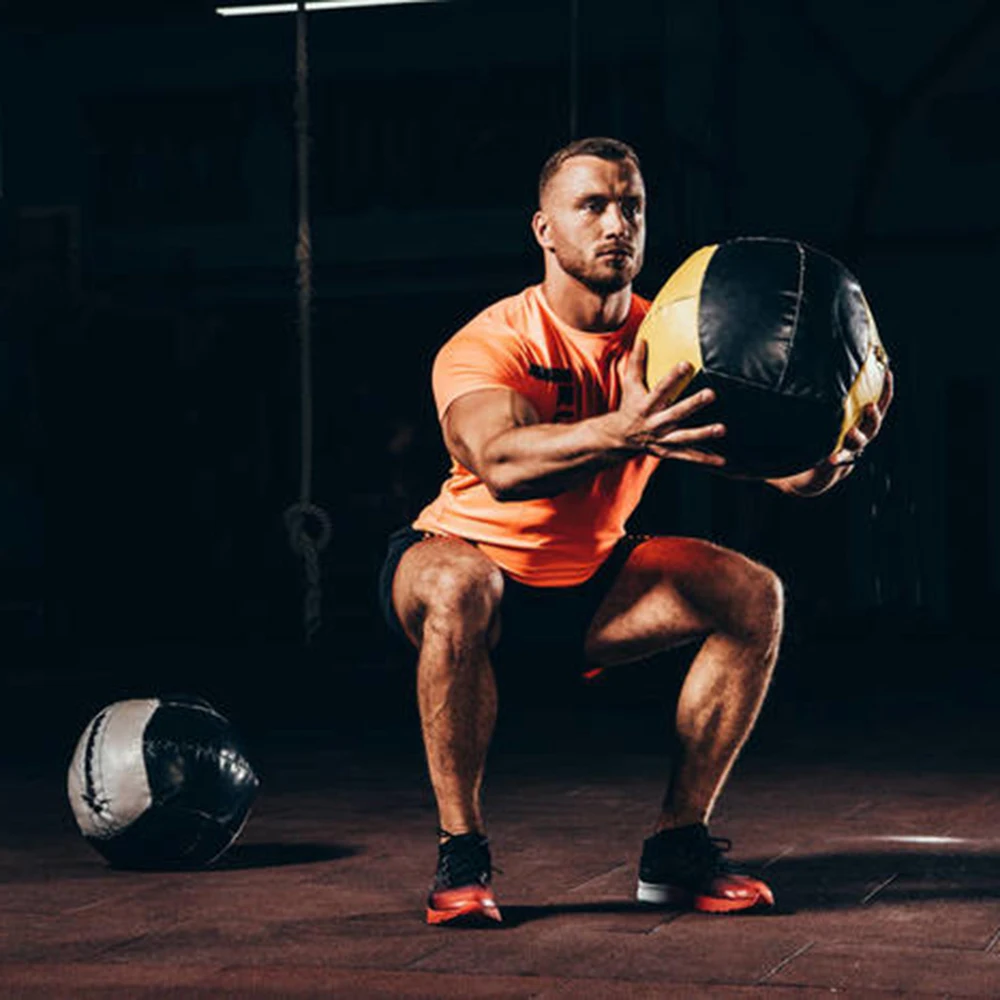 Лекарственный мяч Crossfit домашний для фитнеса упражнения на стену тяжелая