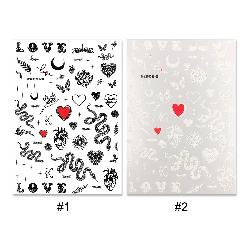 1 шт. 3d-наклейка для ногтей Переводные красивые картинки клейкие наклейки