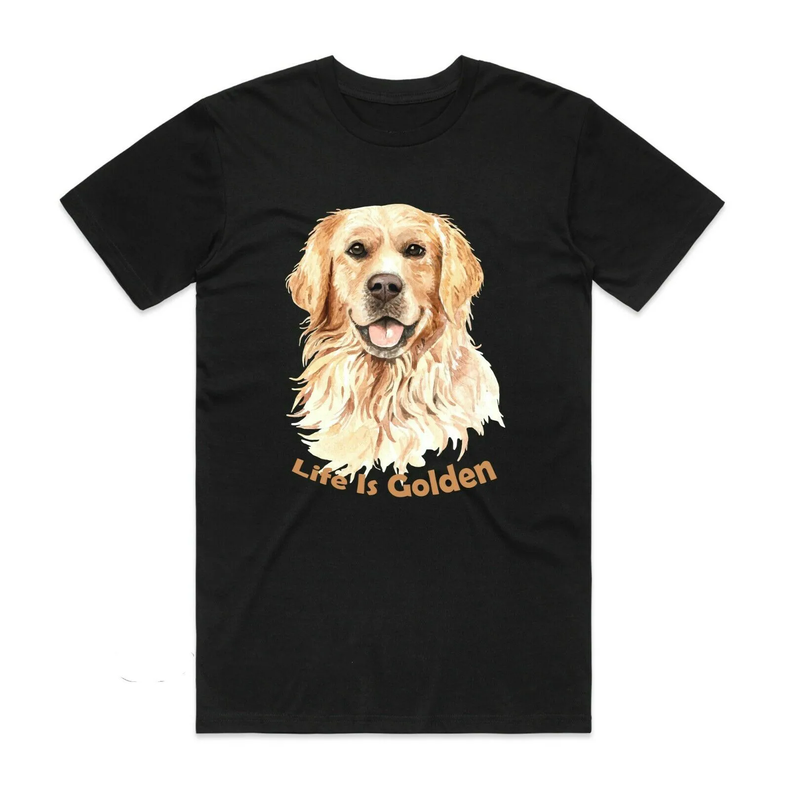 

Brand New Life Is Golden Retriever Dog Men & Women T Shirt Tee. Size S - 3XL.