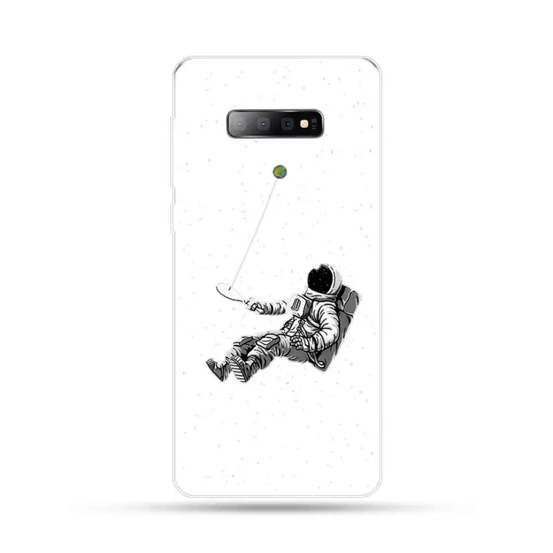 

Moon Stars Space Astronaut Phone Case For Samsung Galaxy S5 S6 S7 S8 S9 S10 S10e S20 edge plus lite cover shell funda capa