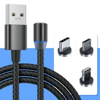 led magnetic usb data cable fast charging type c magnet charger data charge micro usb cable mobile phone power cable usb cord