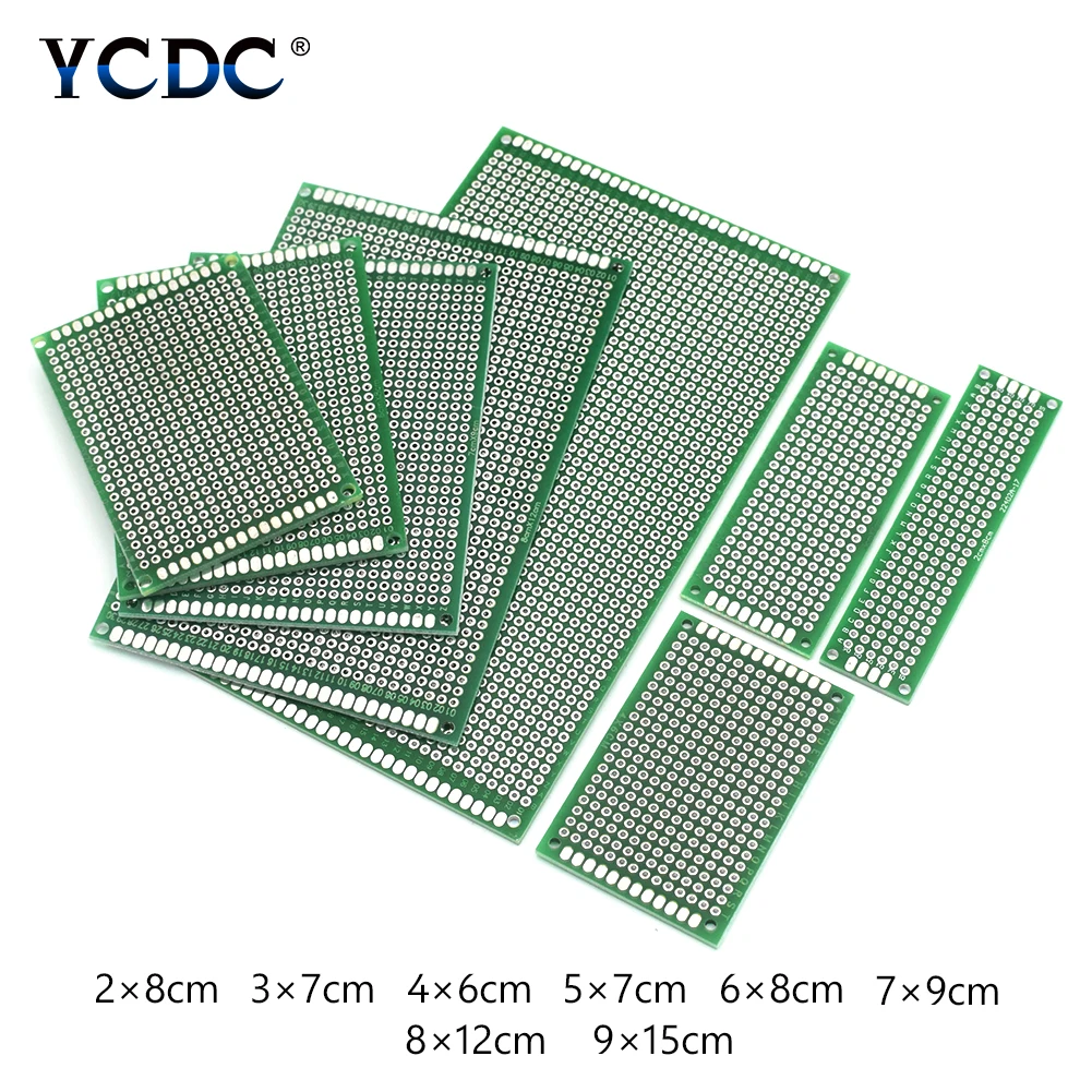 10x двухсторонний Прототип PCB универсальная печатная плата прототип 8x12 см 7x9 6x8 5x7 4x6