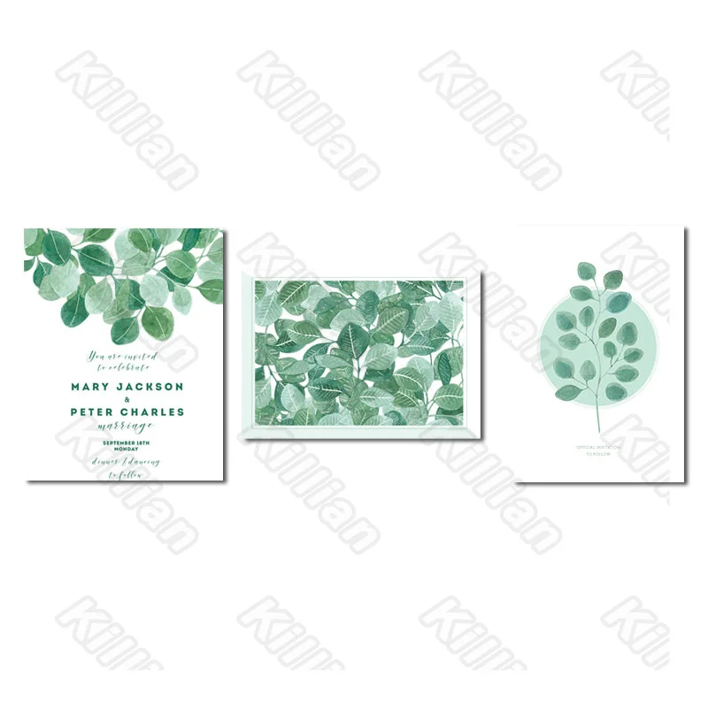 

Pure and Fresh Style Green Leaf Frameless Poster Home Bedroom Decorative Living Room Owl Canvas Painting Hd Print Poster