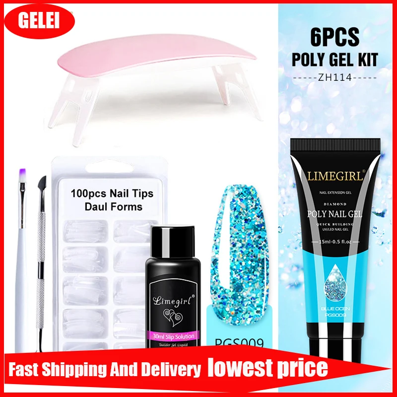 

2021 новейший набор для дизайна ногтей с кристаллами и жидкостью для наращивания, лампа для фототерапии, кисть с блестками для удаления ногте...