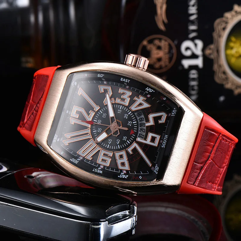 

Часы наручные мужские кварцевые, модные спортивные роскошные брендовые светящиеся с календарем, ремешком из искусственной кожи, армейские,...