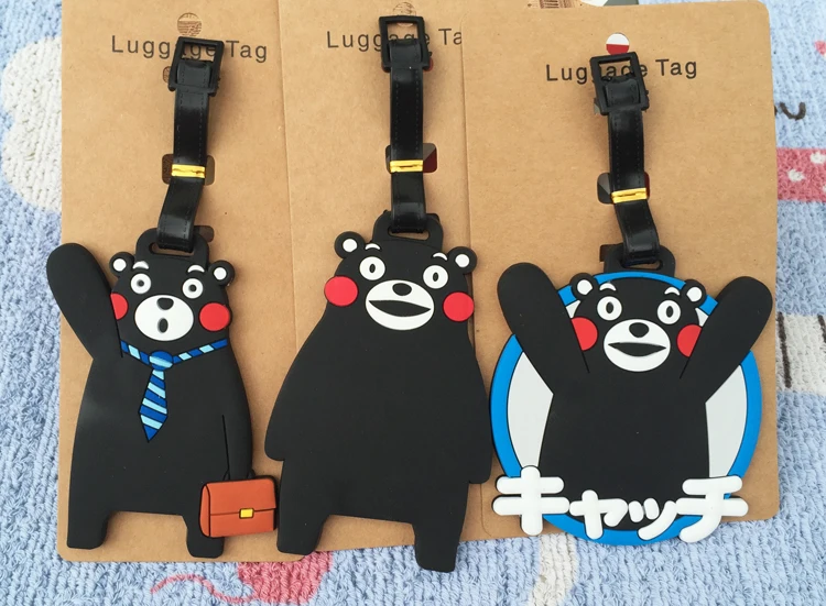 

LISM Kumamon Anime Travel Accessories Luggage Tag Suitcase ID Address Portable Tags Holder Baggage Labels New